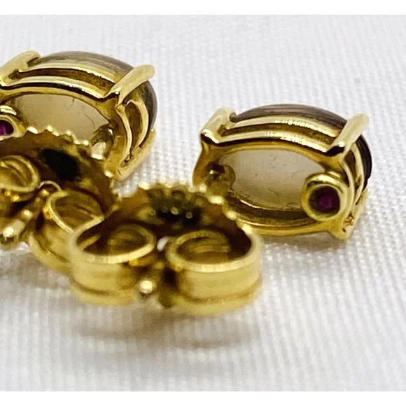 Roberto Coin White Stone 18K 750 Earrings - Picture 2 of 10